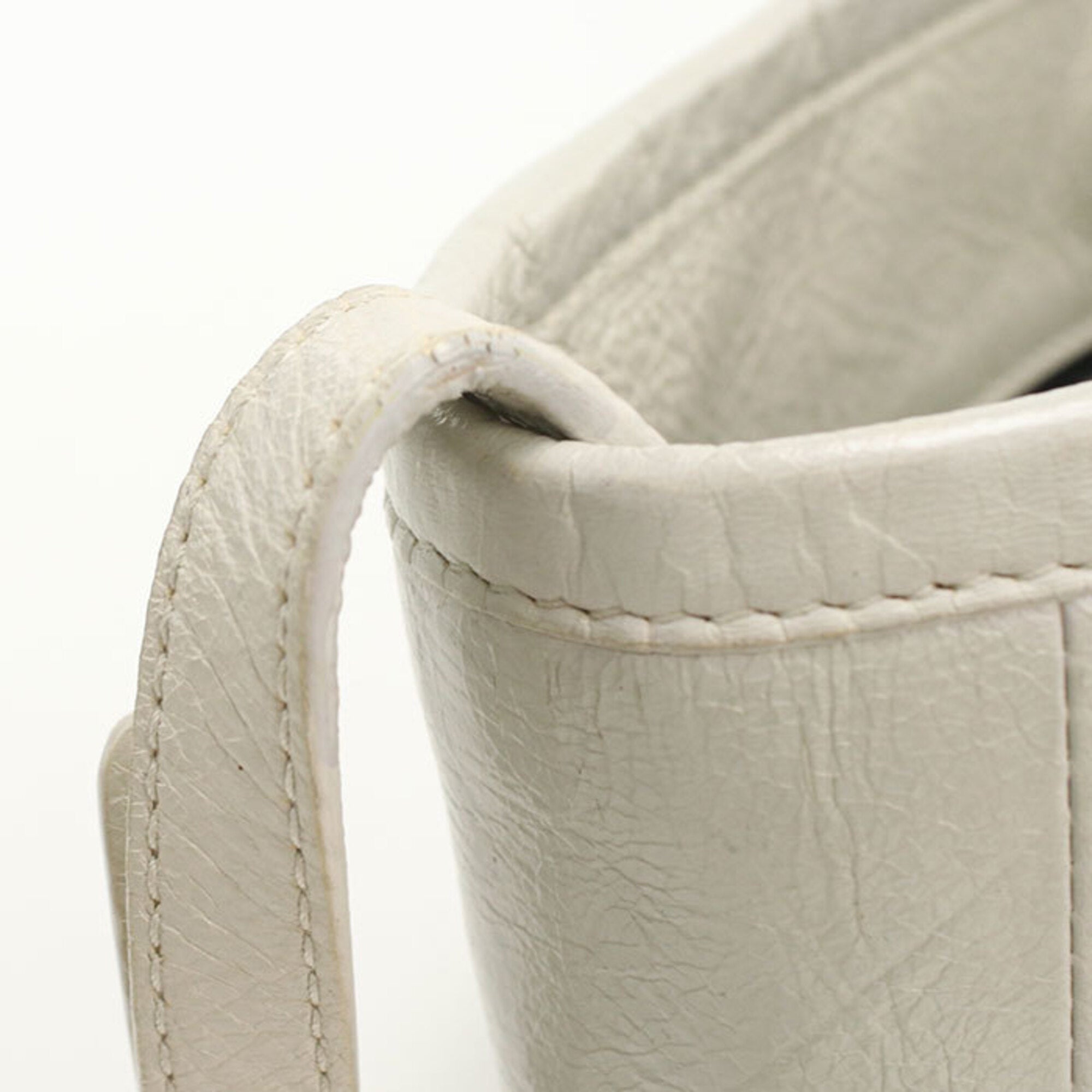 Balenciaga White Leather Tote