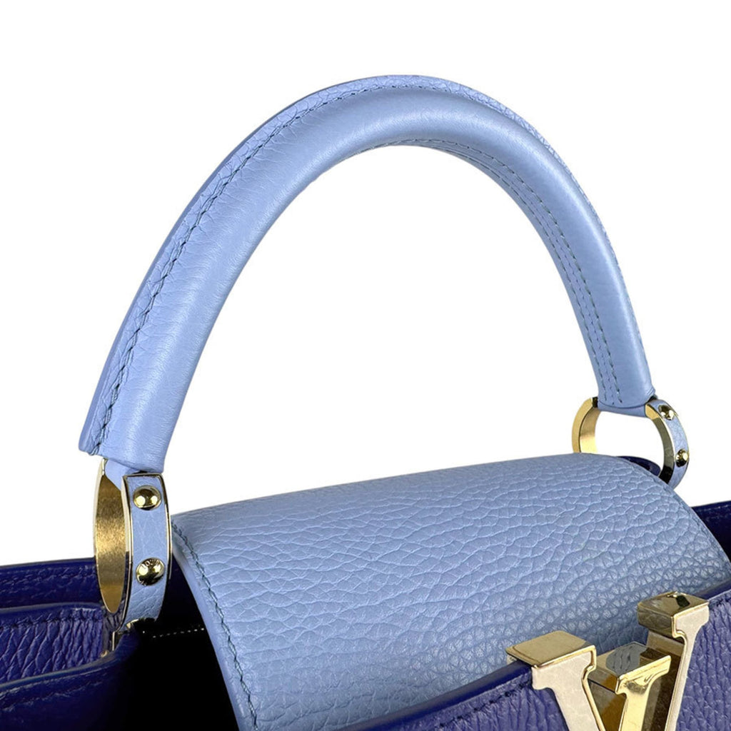 Louis Vuitton Blue Leather Handbag Shoulder Bag