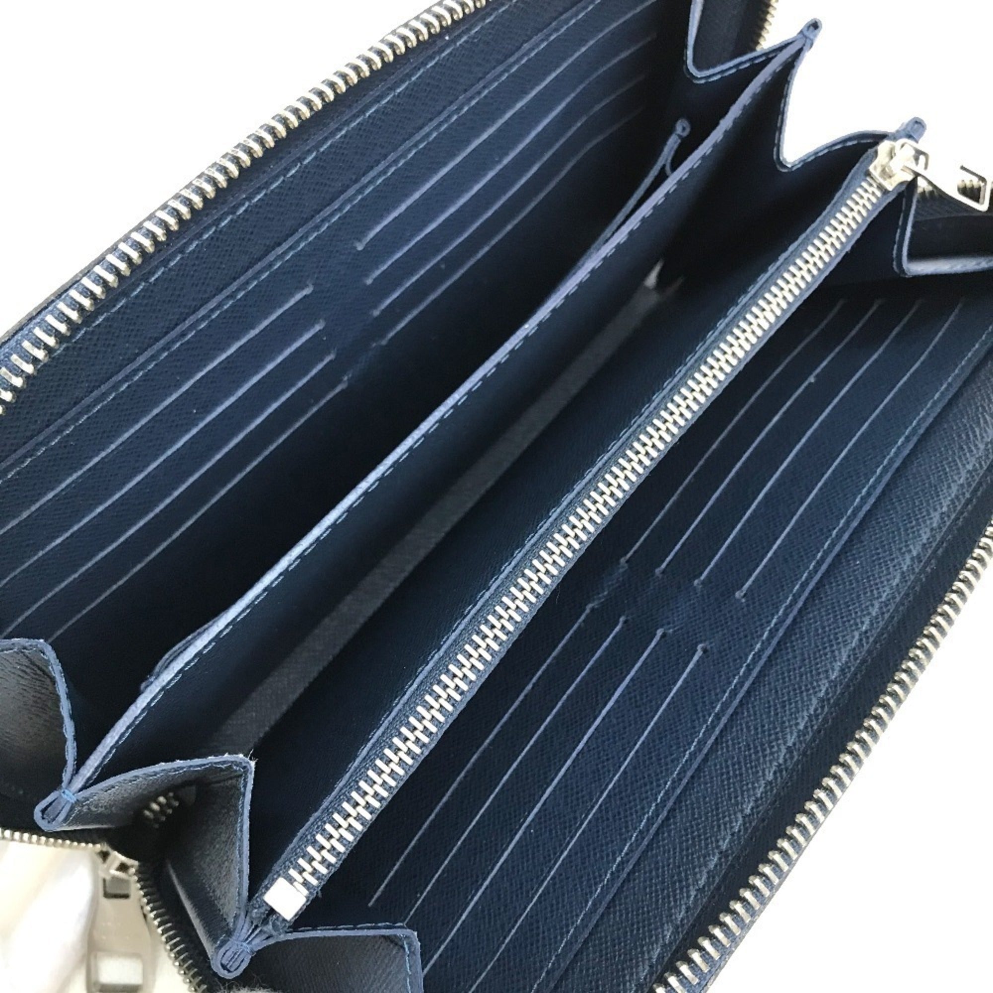 Louis Vuitton Taiga Blue Ocean Taiga Leather Long Wallet