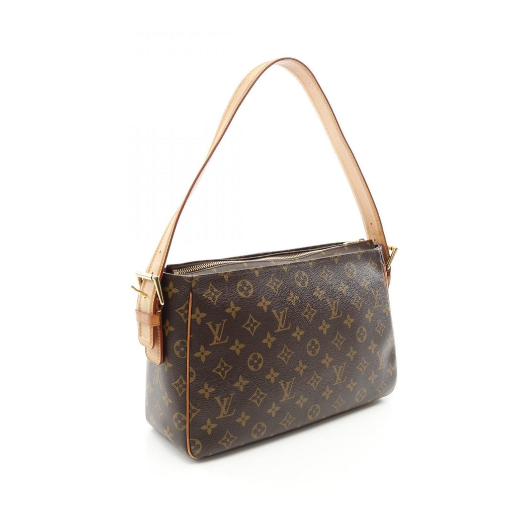 Louis Vuitton Monogram Brown Coated Canvas Leather Shoulder Bag