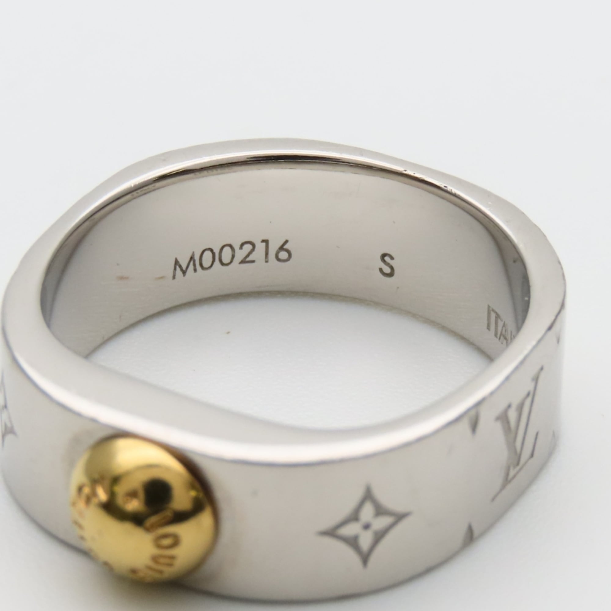 Louis Vuitton Silver Metal Band Ring