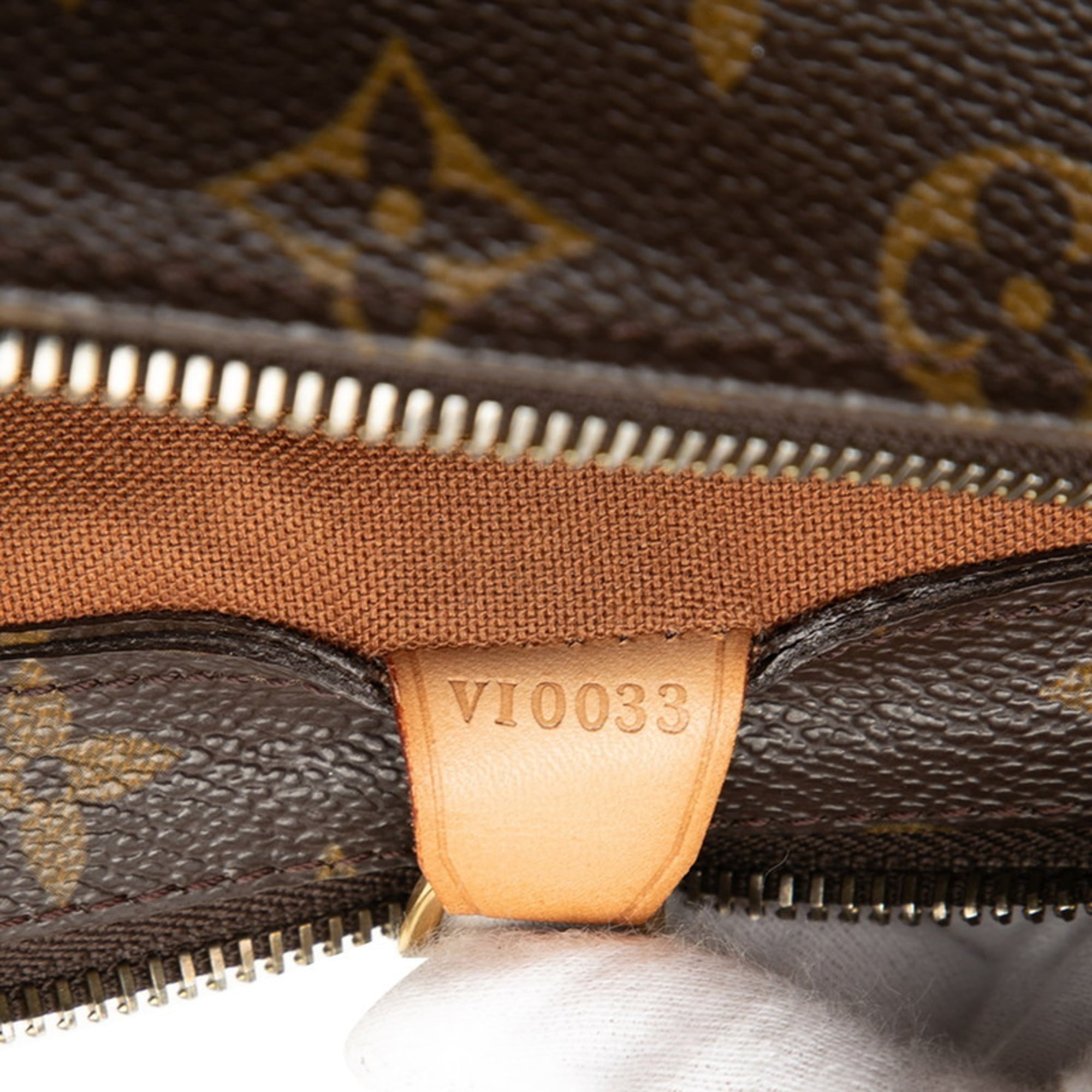 Louis Vuitton Monogram Brown Pvc Leather Handbag Tote Bag