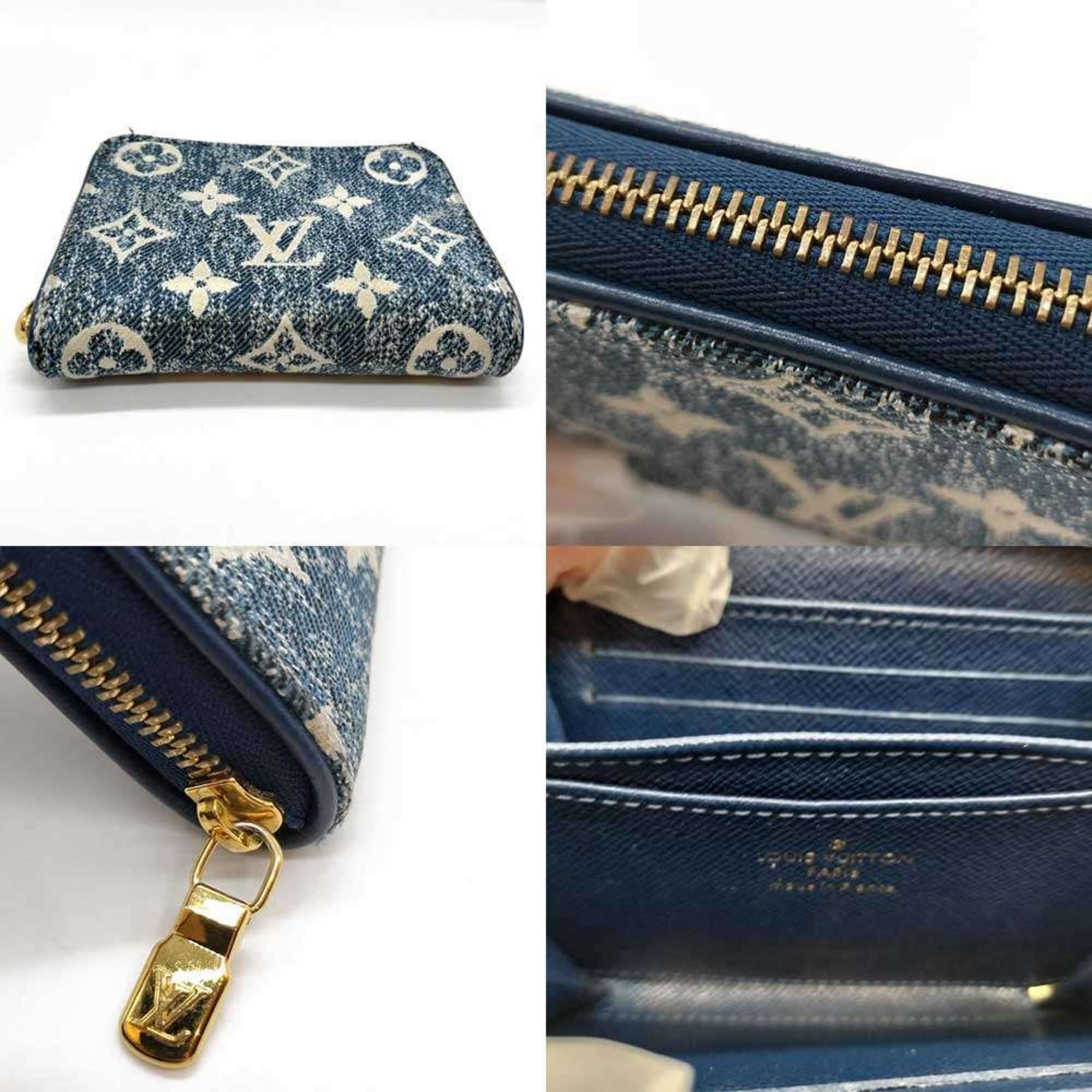 Louis Vuitton Monogram Blue Jacquard Denim Coin Purse/Coin Case