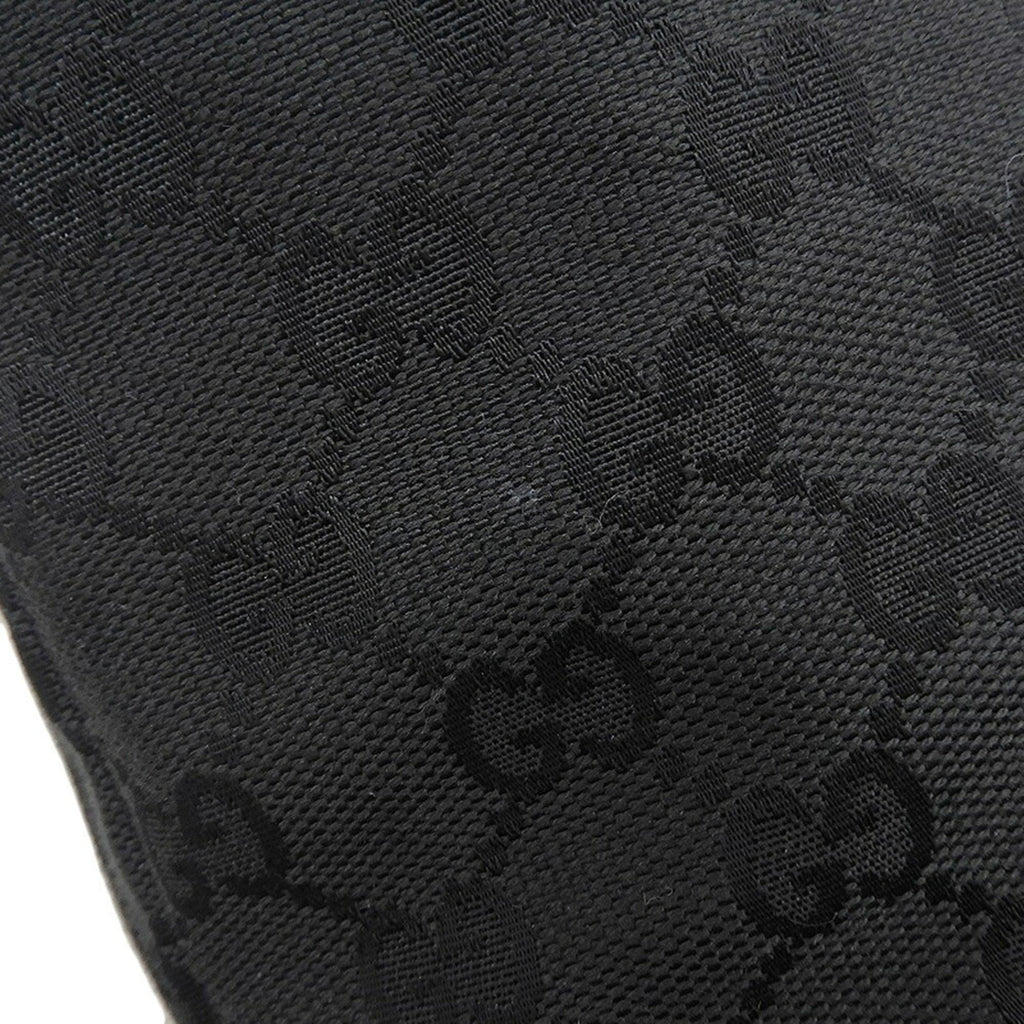Gucci Black Canvas Leather Handbag Tote Bag (Pre-Owned)