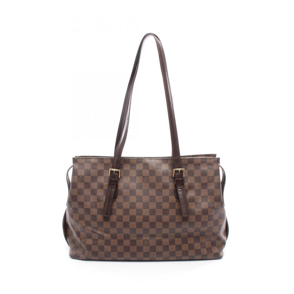 Louis Vuitton Brown Ebene Coated Canvas Leather Tote Bag