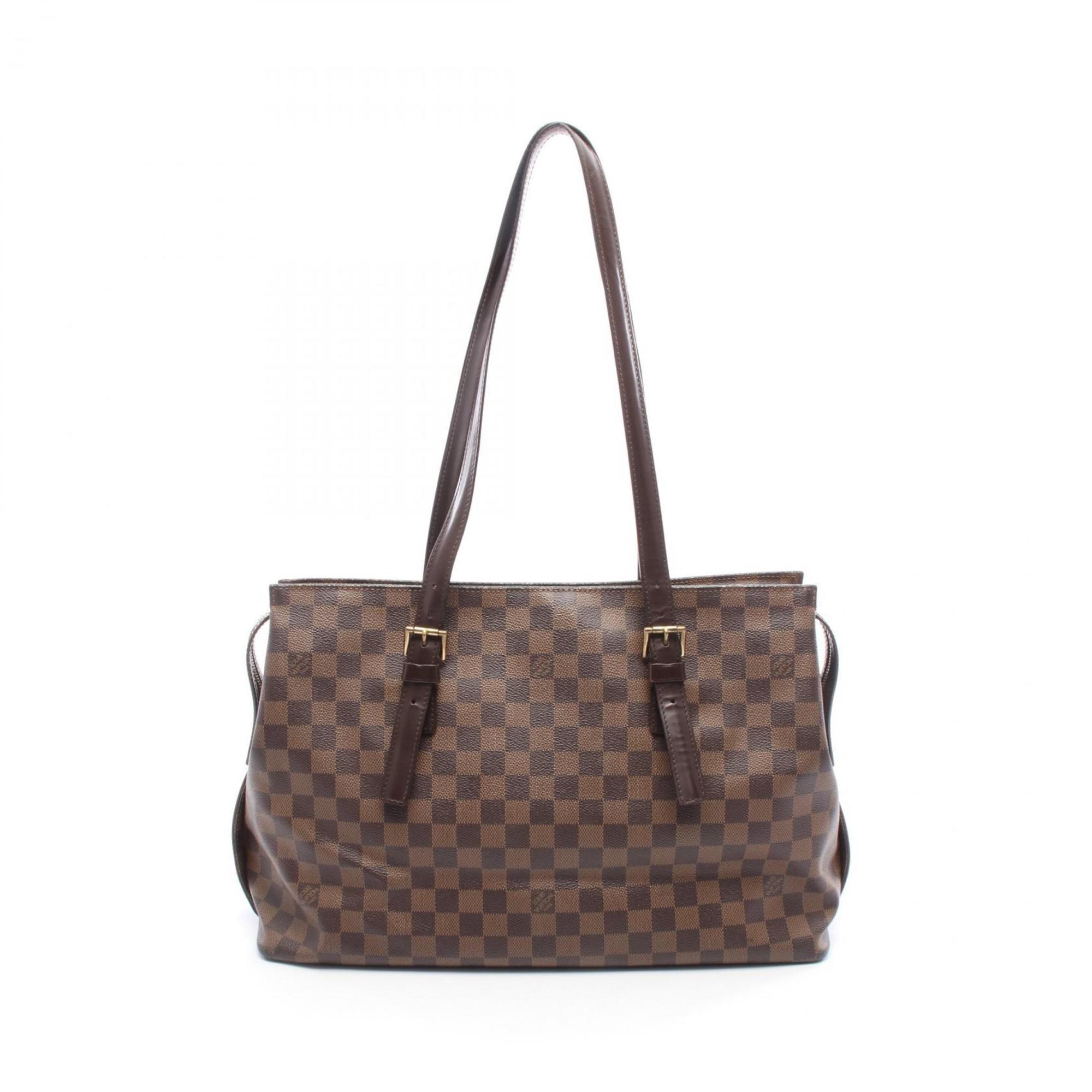 Louis Vuitton Brown Ebene Coated Canvas Leather Tote Bag