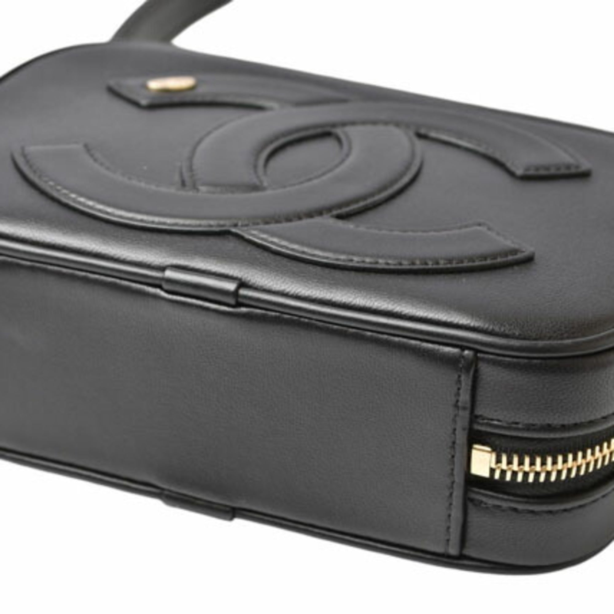 Chanel Black Leather Shoulder Bag