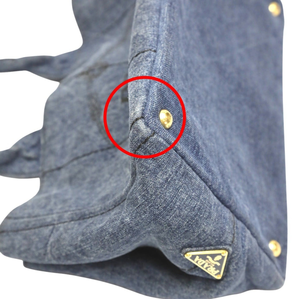 Prada Blue Denim Tote Bag