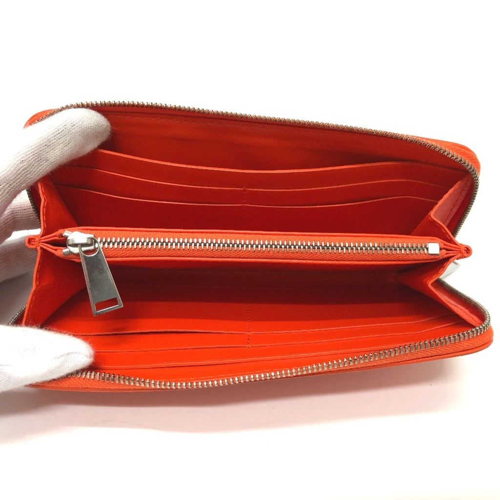 Bottega Veneta Orange Leather Long Wallet (Bi-Fold)