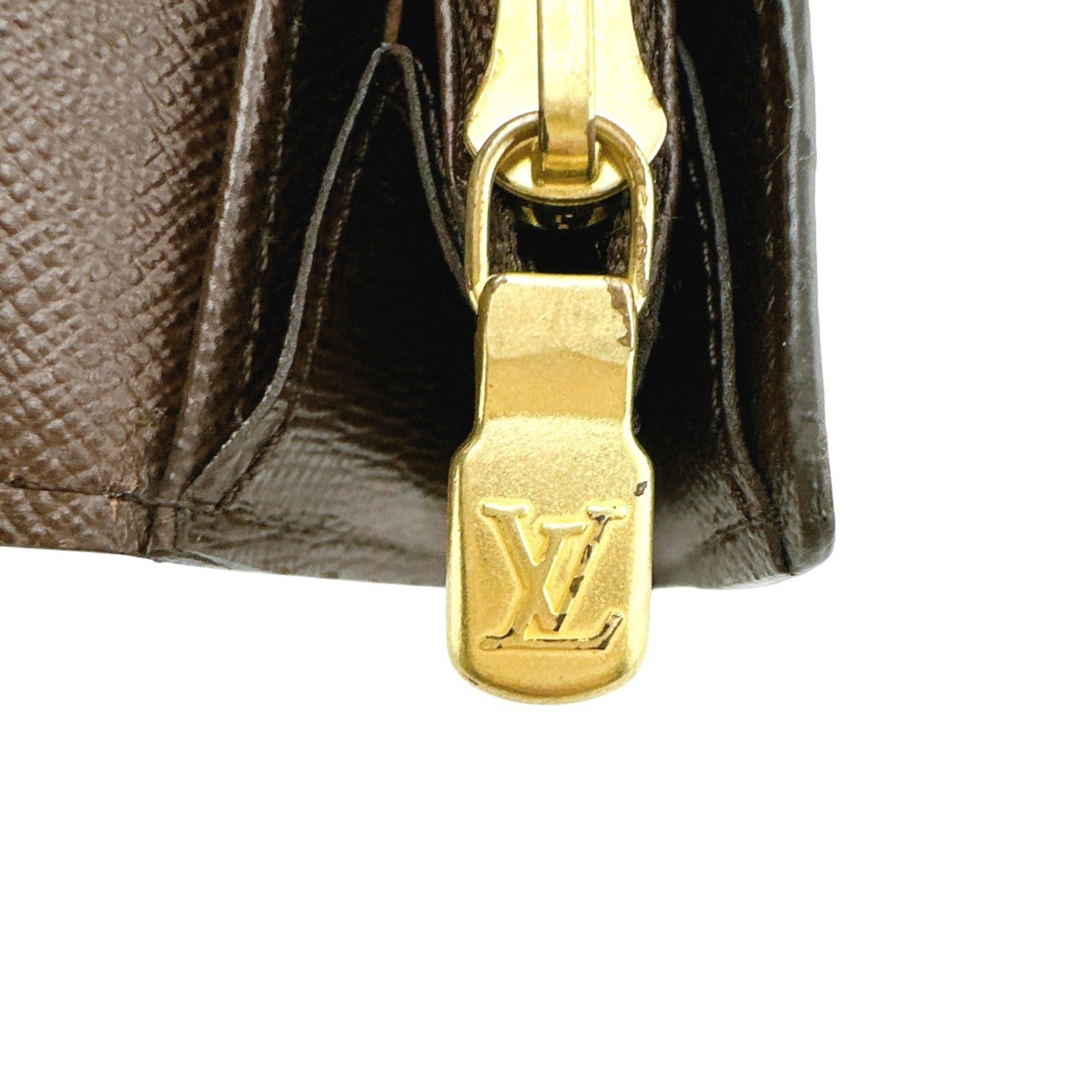 Louis Vuitton Brown Ebene Damier Canvas Long Wallet (Tri-Fold)