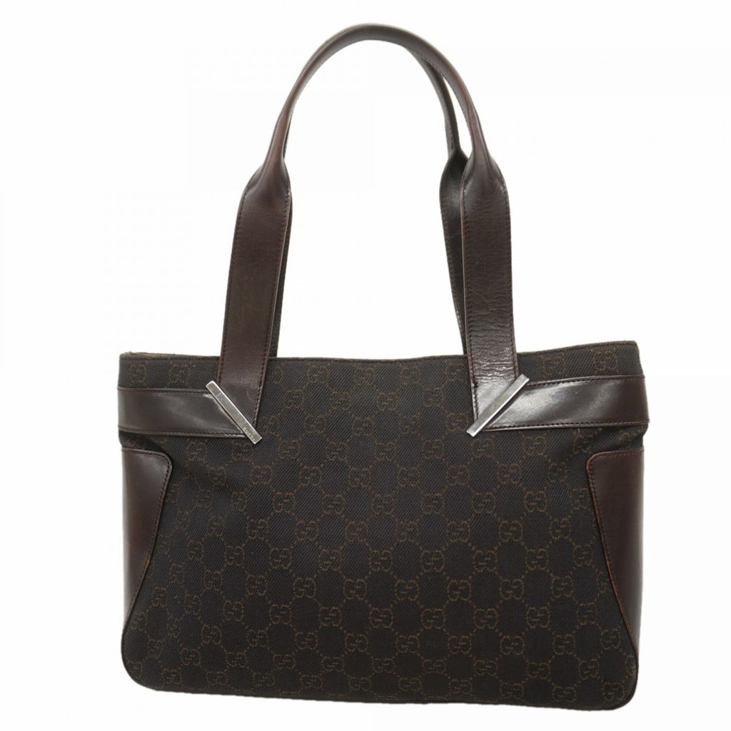 Gucci Dark Brown Denim Tote Bag (Pre-Owned)