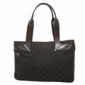 Gucci Dark Brown Denim Tote Bag (Pre-Owned)