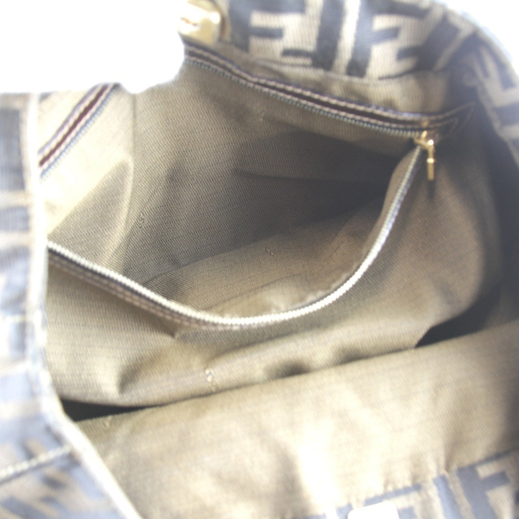 Fendi Khaki Canvas Handbag