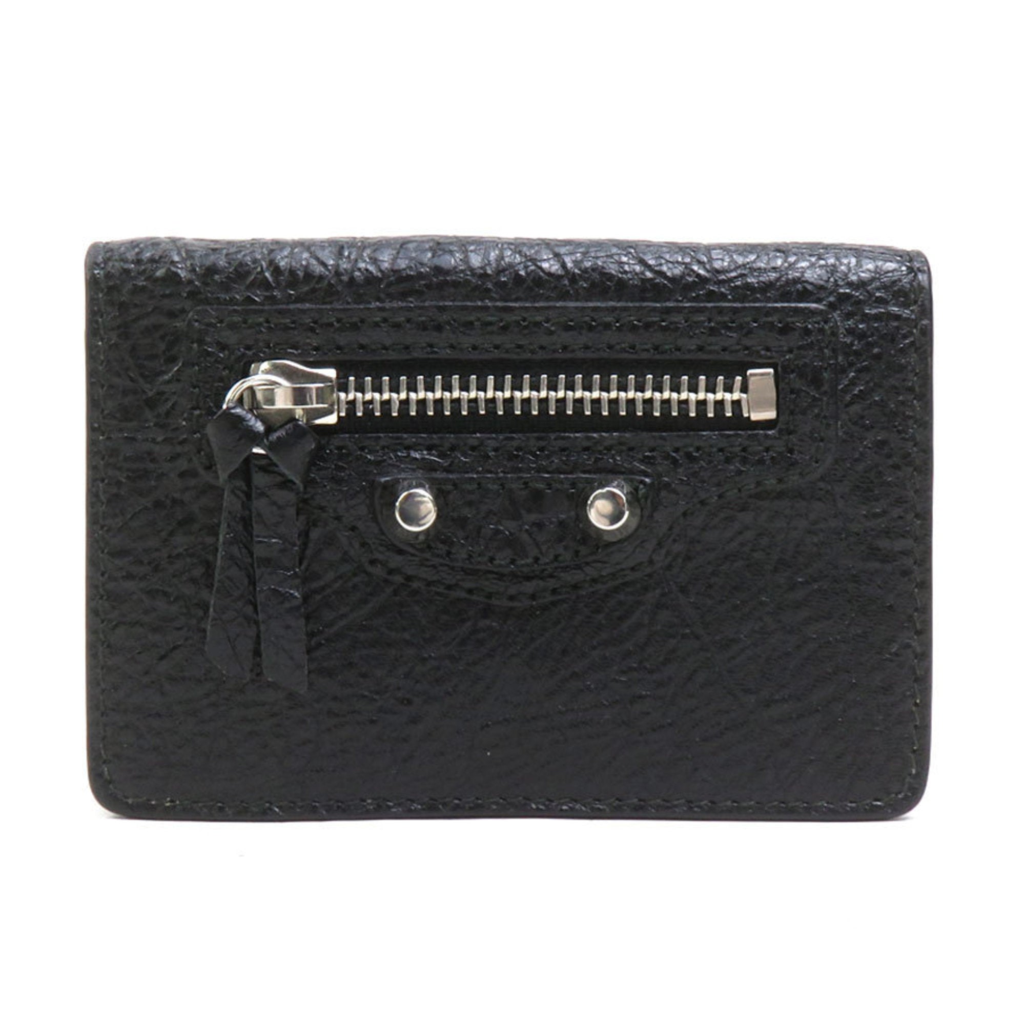Balenciaga Black Leather Wallet (Tri-Fold)