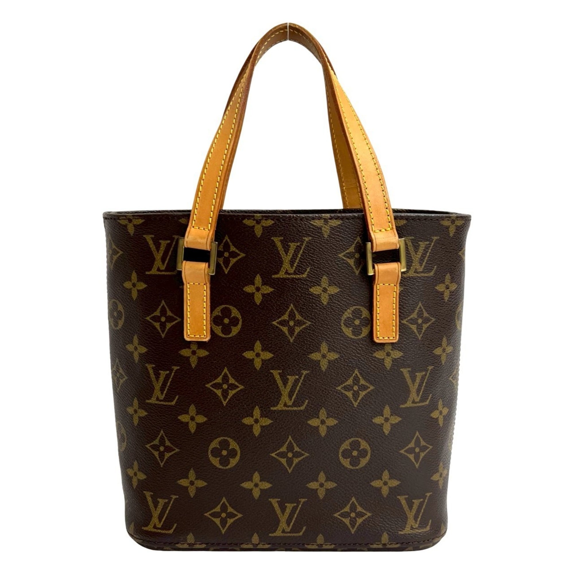 Louis Vuitton Brown Leather Pvc Handbag Tote Bag