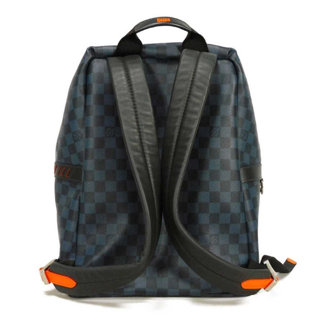 Louis Vuitton Damier Cobalt Navy Orange Damier Canvas Backpack