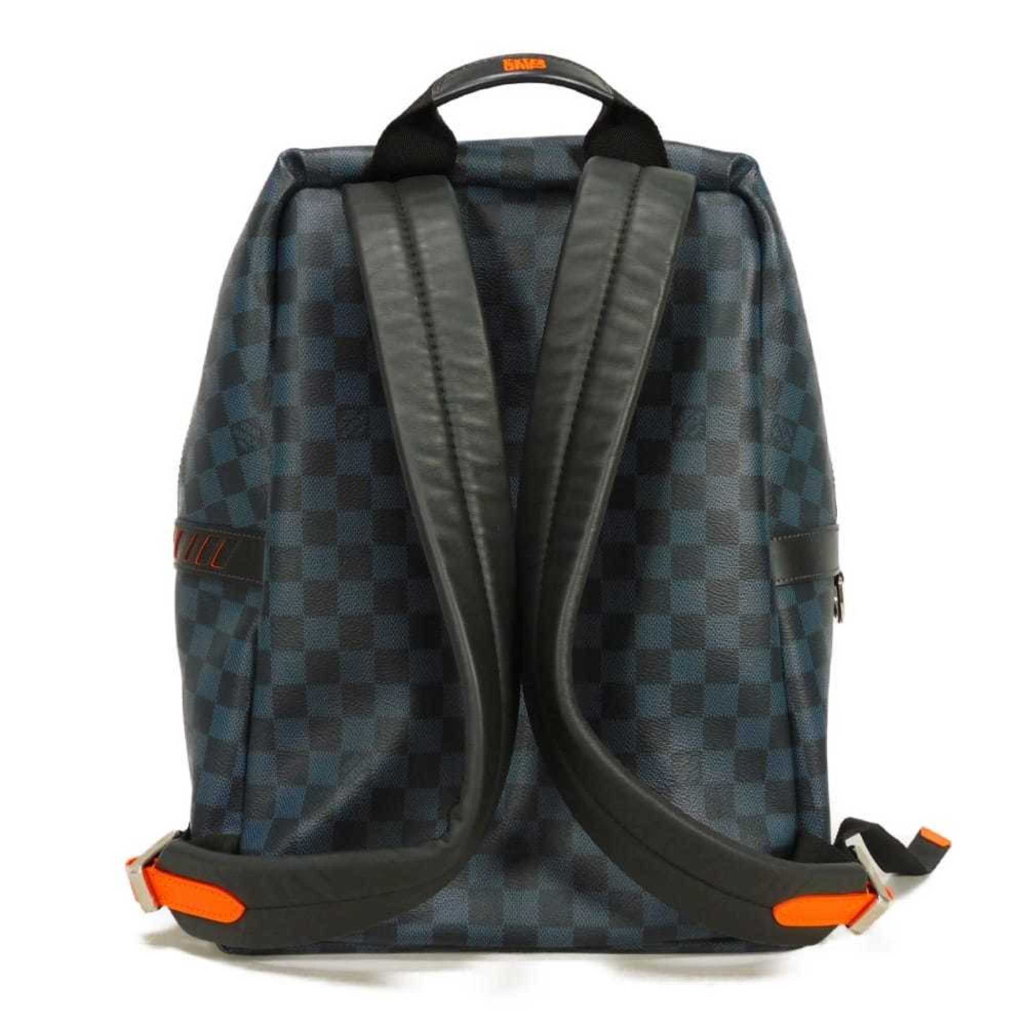 Louis Vuitton Damier Cobalt Navy Orange Damier Canvas Backpack