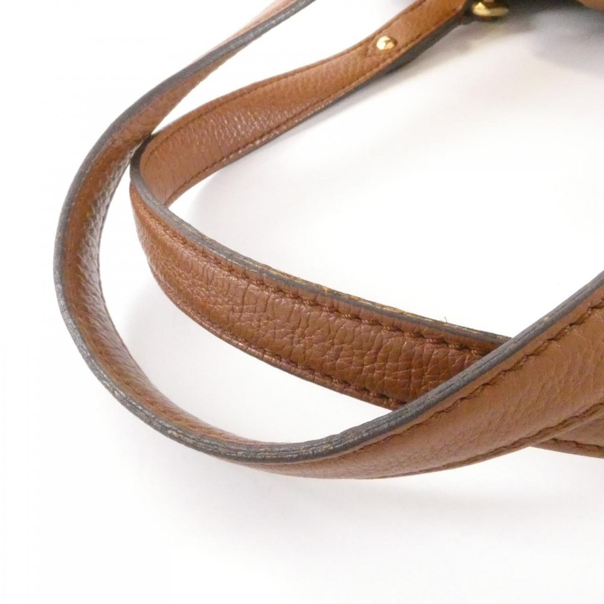 Louis Vuitton Cognac Leather Shoulder Bag