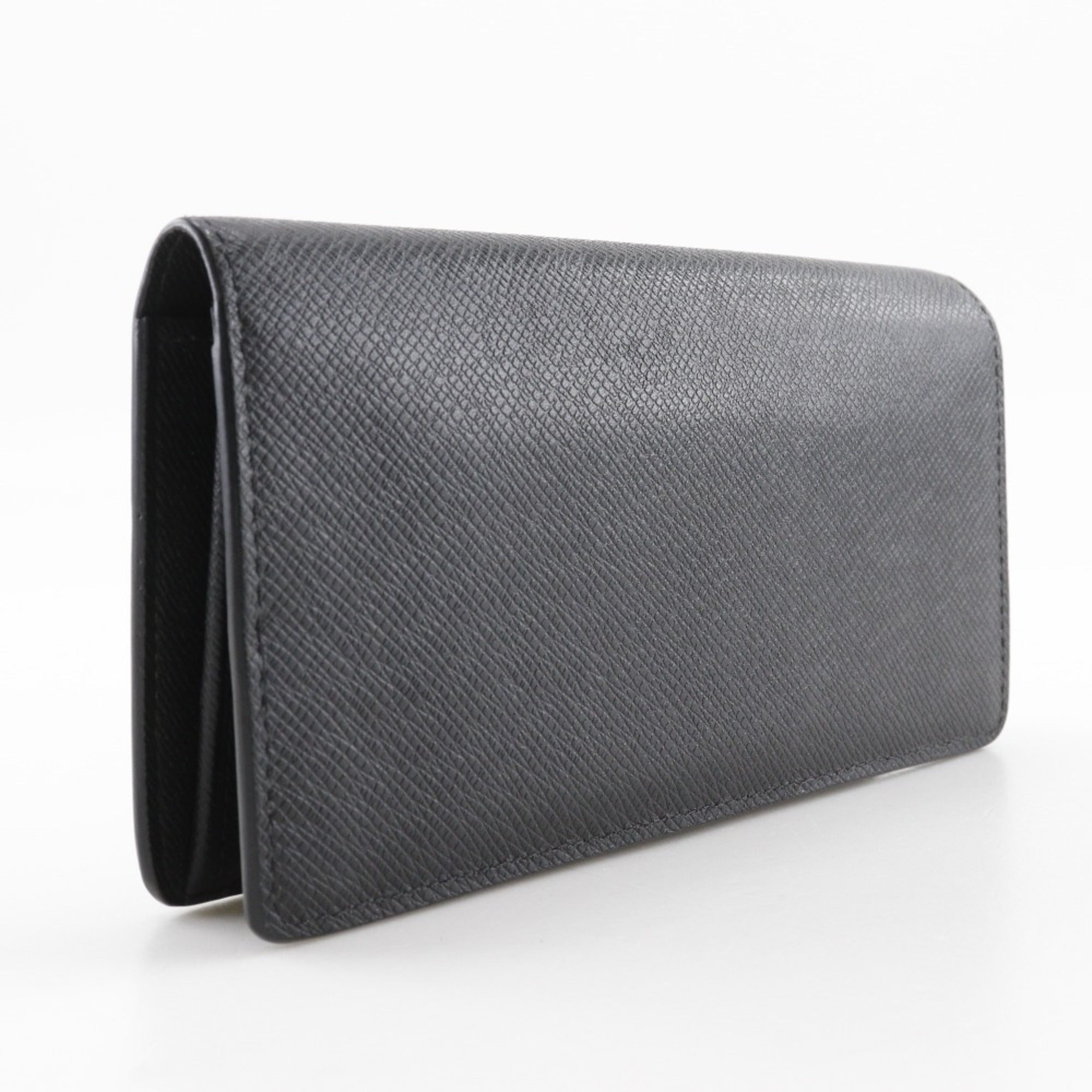 Louis Vuitton Taiga Black Noir Taiga Leather Long Wallet