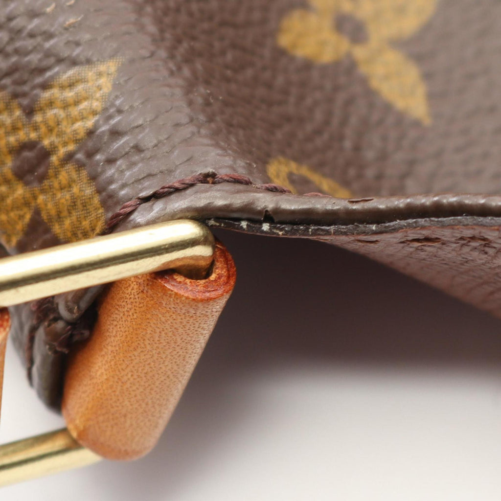 Louis Vuitton Brown Coated Canvas Leather Shoulder Bag