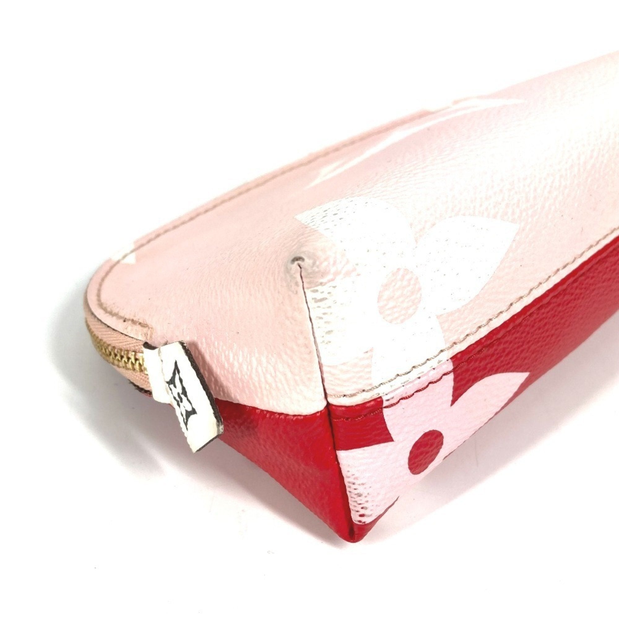 Louis Vuitton Pink Red Color Monogram Pouch