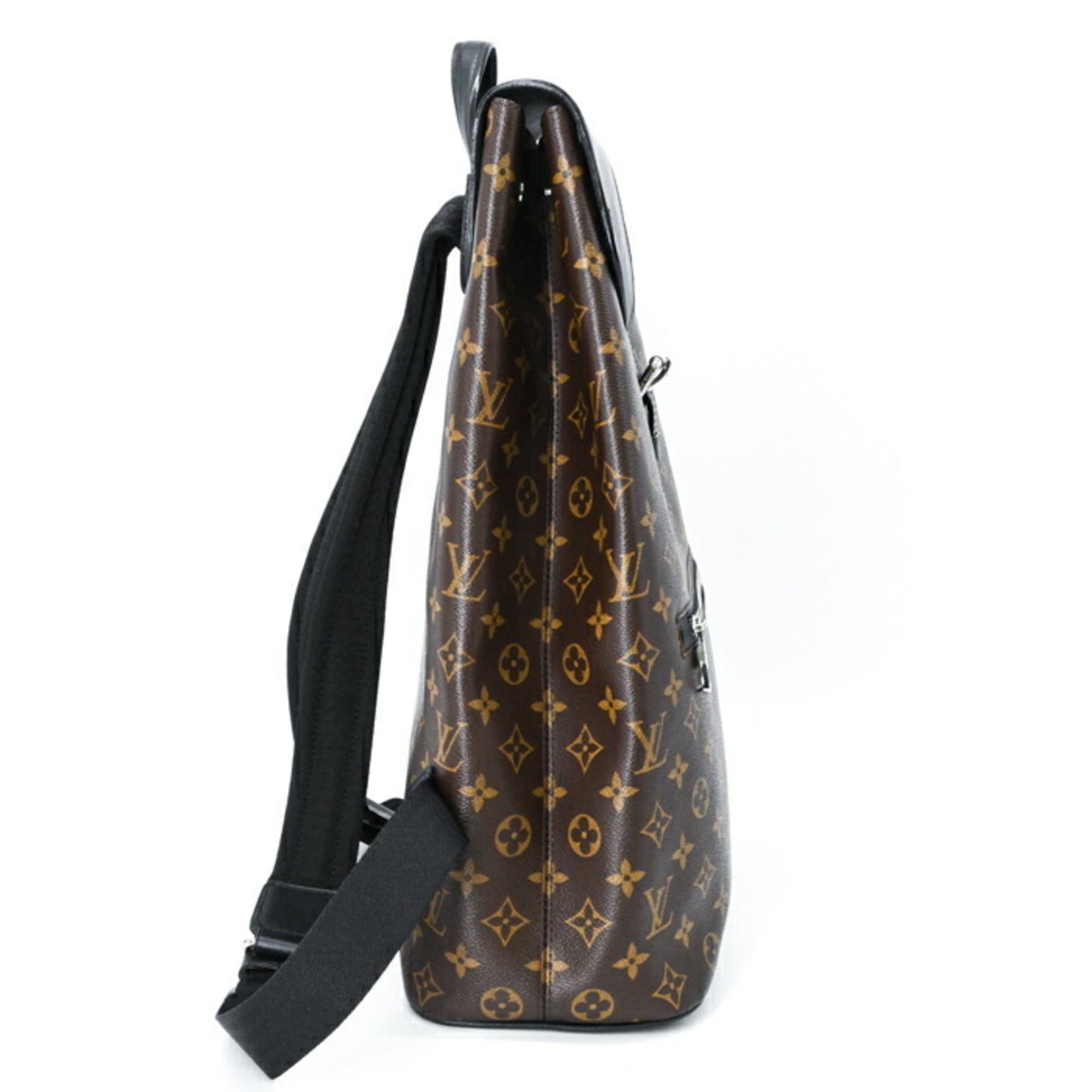 Louis Vuitton Black Brown Monogram Monogram Leather Backpack