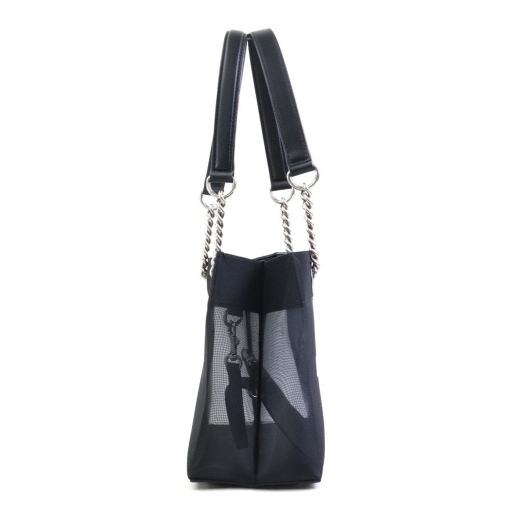 Balenciaga Black Leather Mesh Handbag Tote