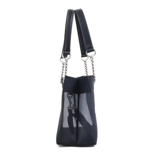 Balenciaga Black Leather Mesh Handbag Tote