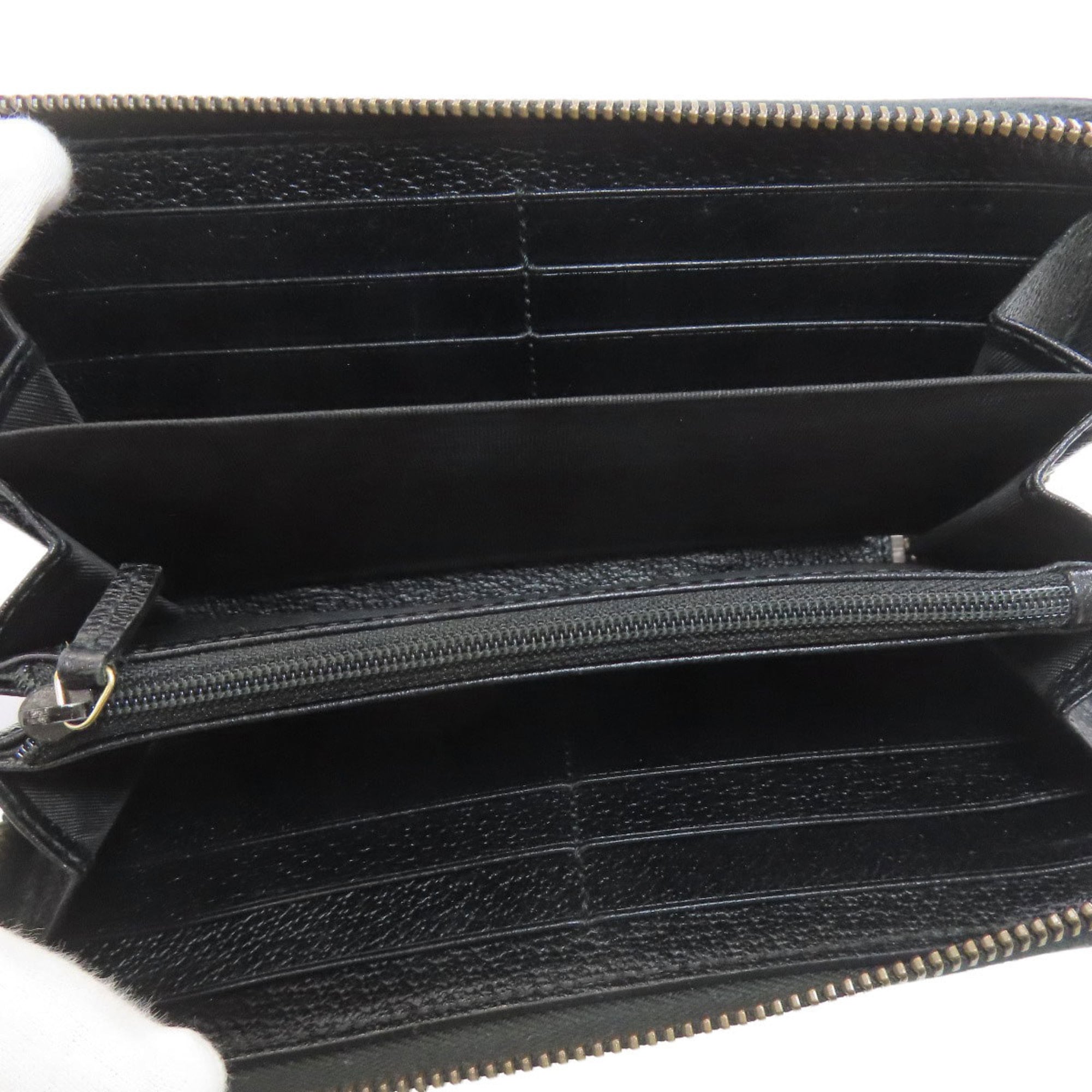 Gucci Black Leather Long Wallet (Bi-Fold) (Pre-Owned)