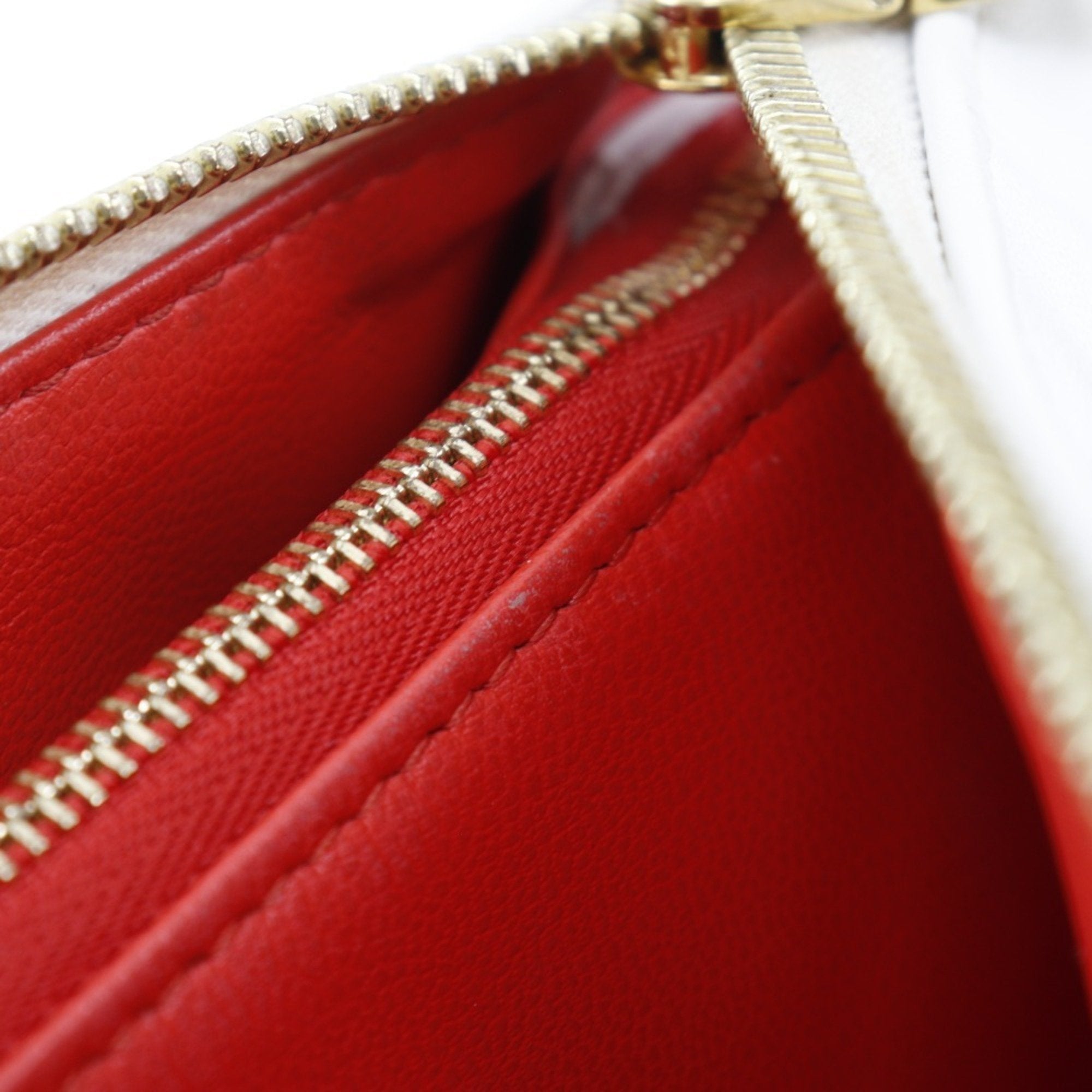 Louis Vuitton Navy Red Color White Leather Shoulder Bag