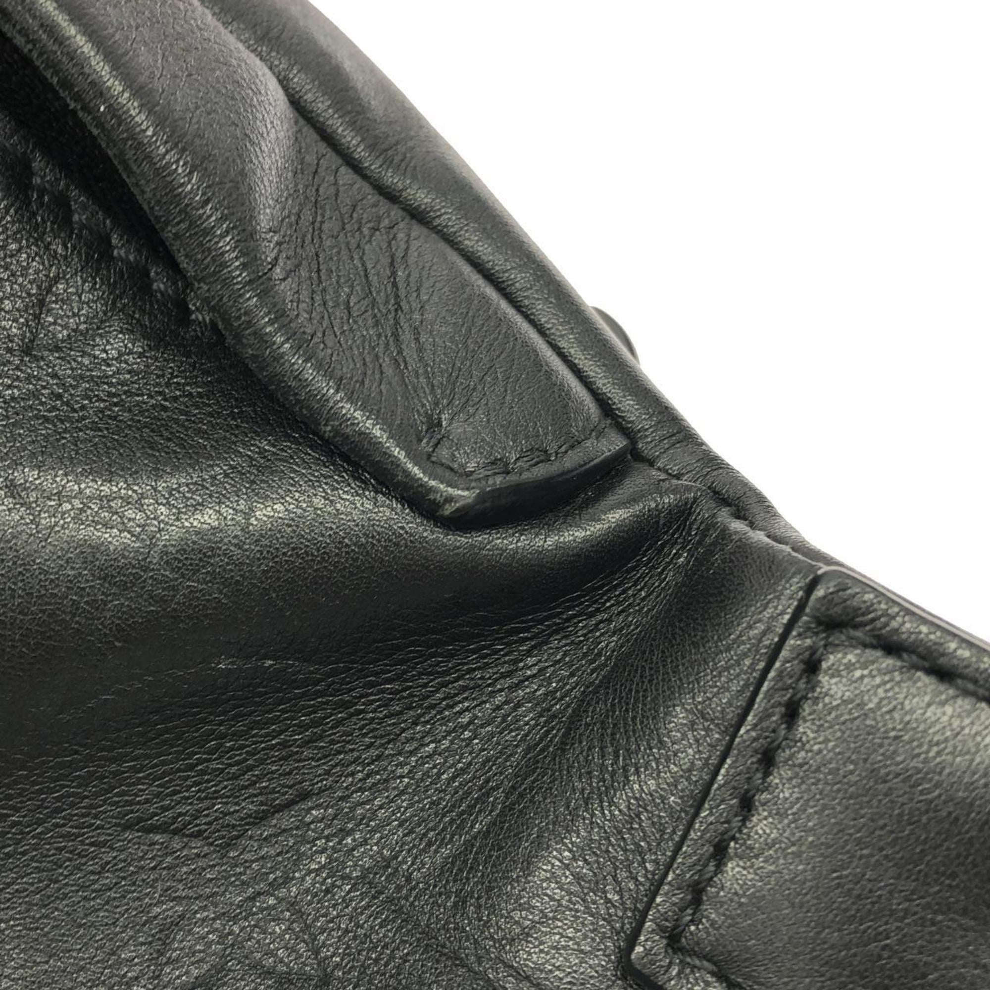 Louis Vuitton Black Leather Shoulder Bag