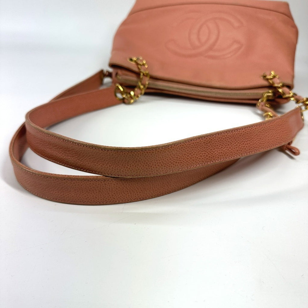 Chanel Pink Grained Calfskin Shoulder Bag Tote Bag