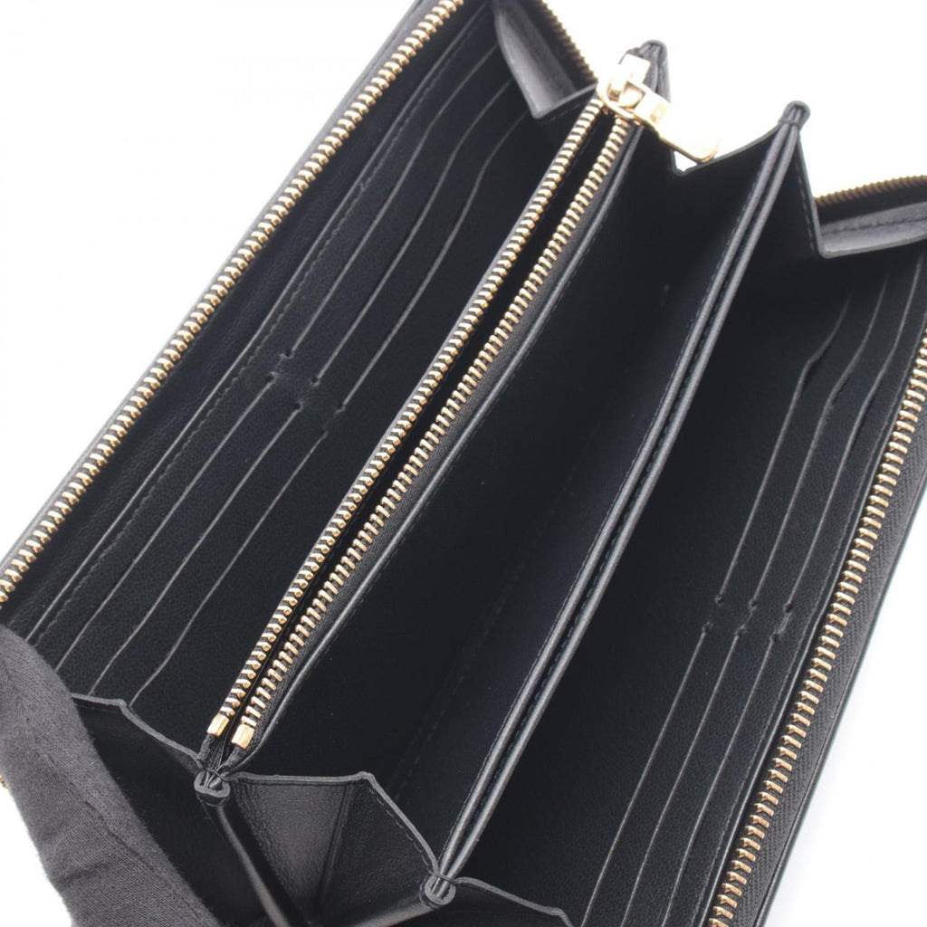 Louis Vuitton Black Monogram Leather Long Wallet