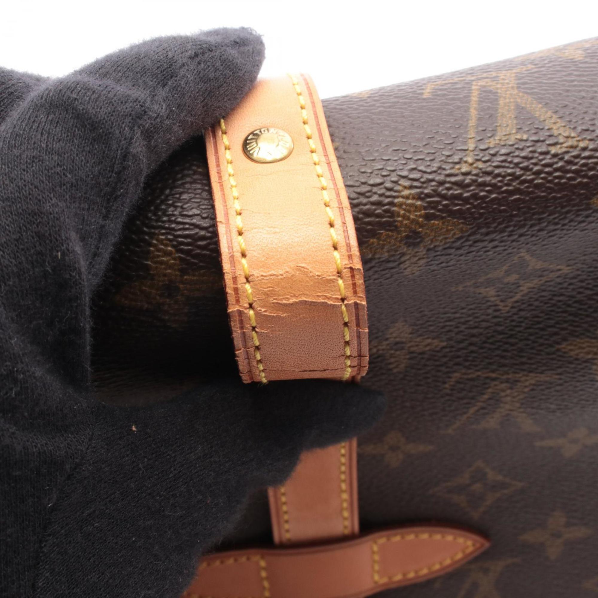 Louis Vuitton Brown Coated Canvas Monogram Leather Handbag Shoulder Bag