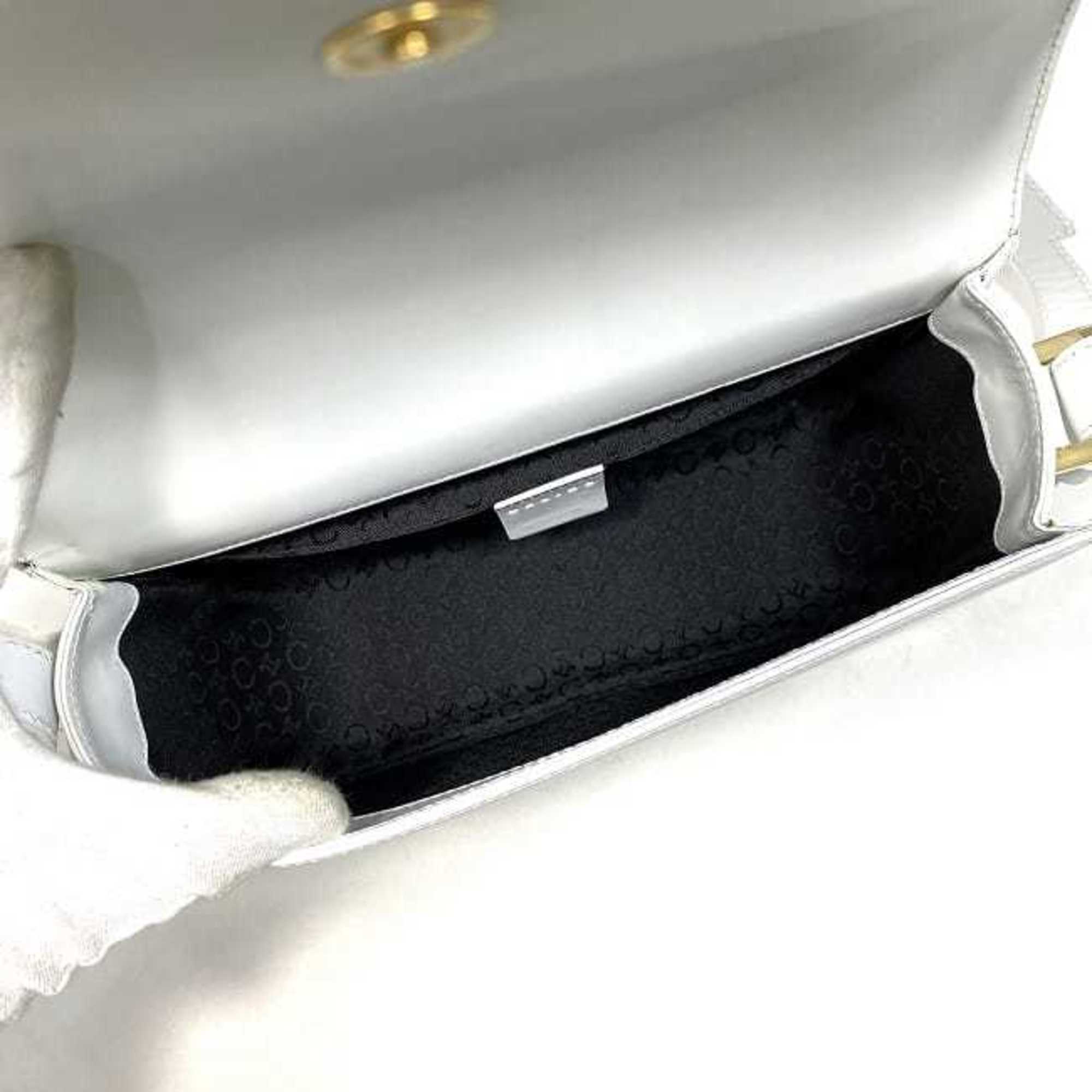 Celine White Leather Handbag Shoulder Bag