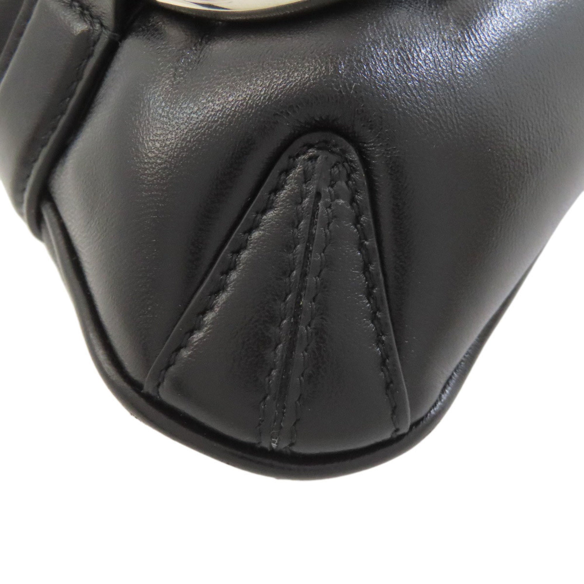 Gucci Horsebit Black Leather Handbag (Pre-Owned)
