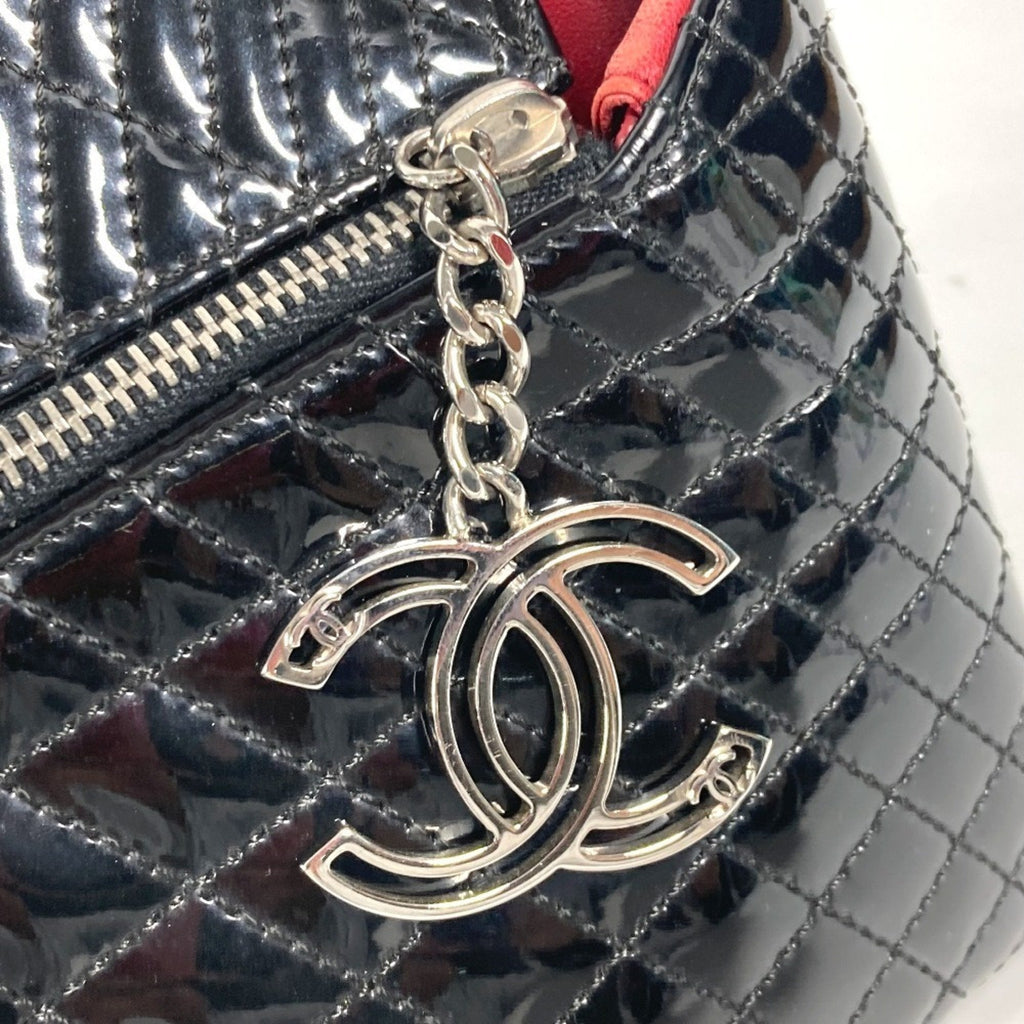 Chanel Black Patent Leather Clutch Bag Pouch