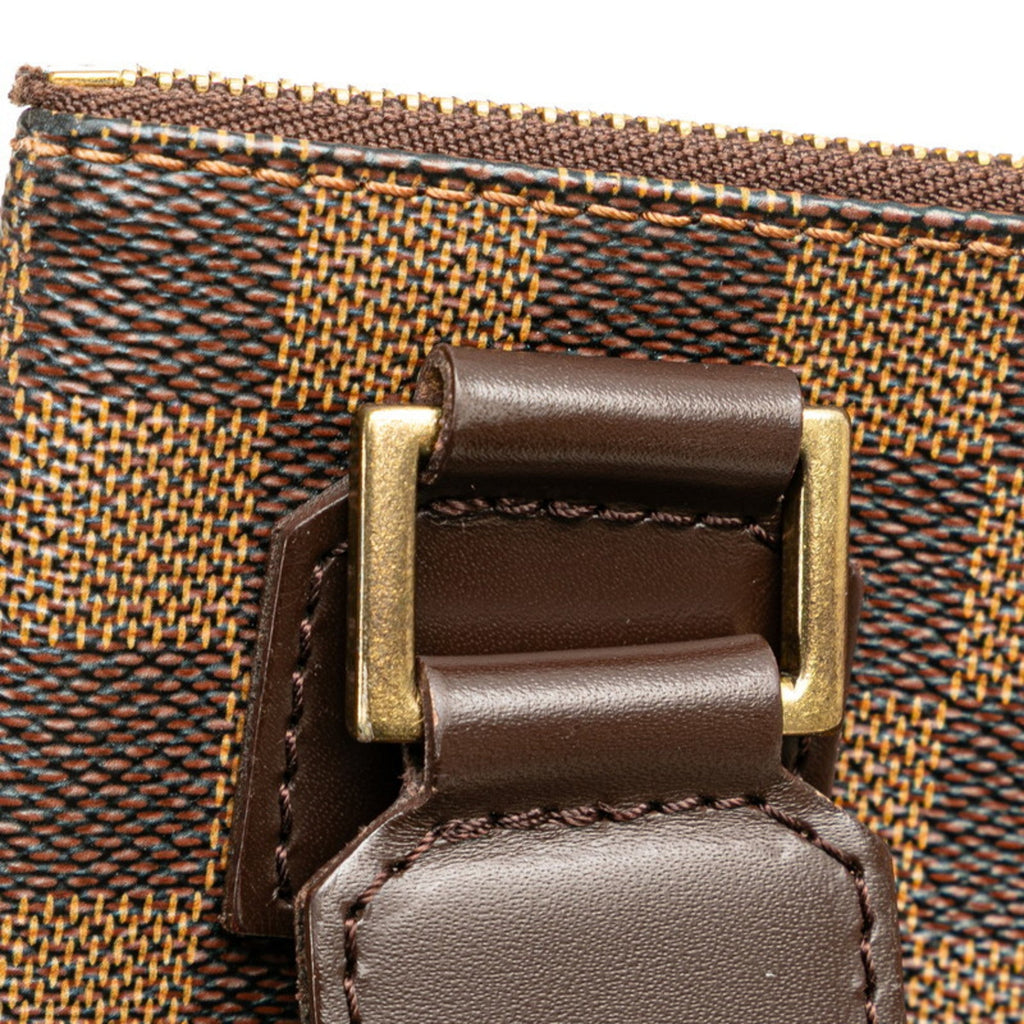 Louis Vuitton Damier Brown Damier Canvas Pvc Leather Pochette Shoulder Bag