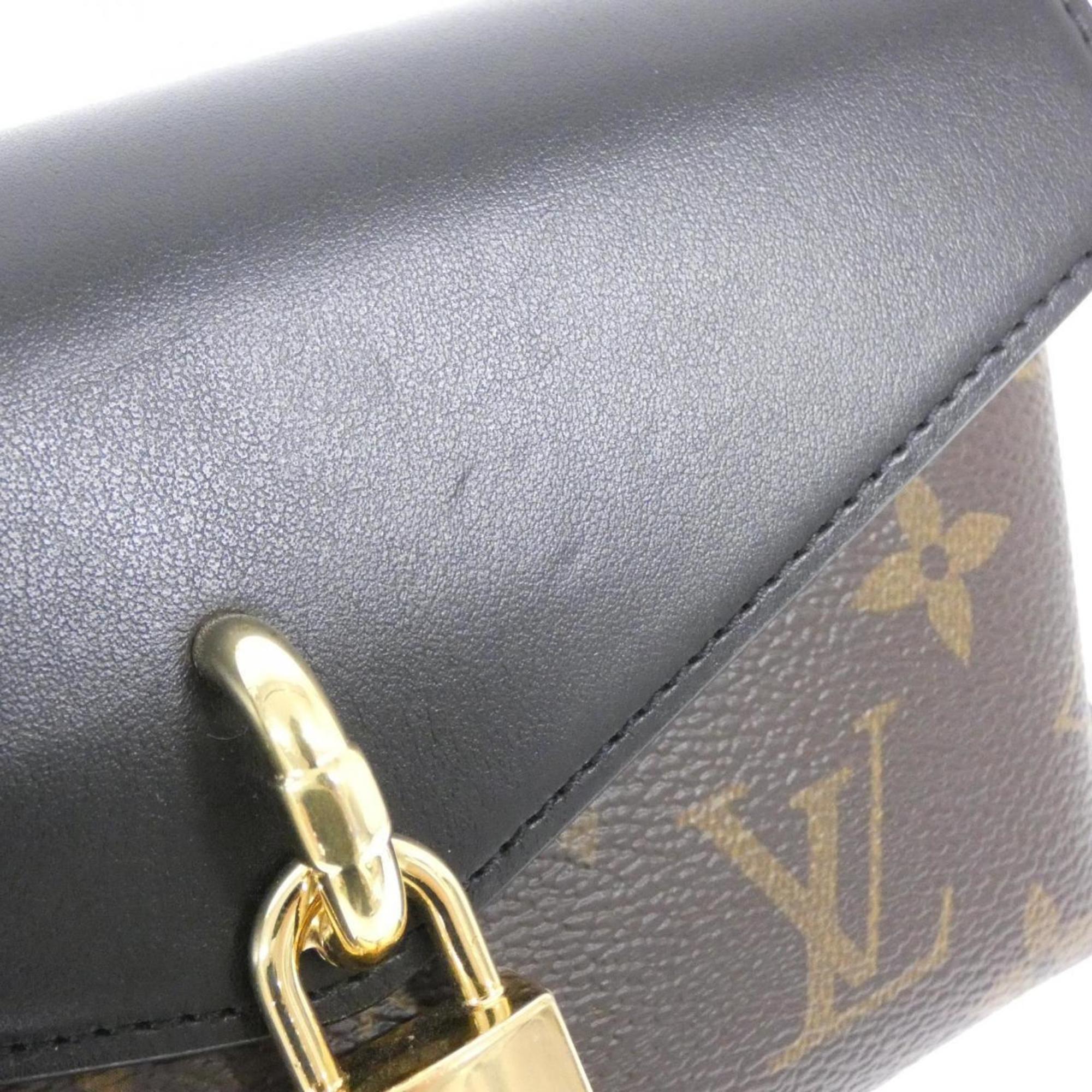 Louis Vuitton Black Marron Coated Canvas Leather Shoulder Bag