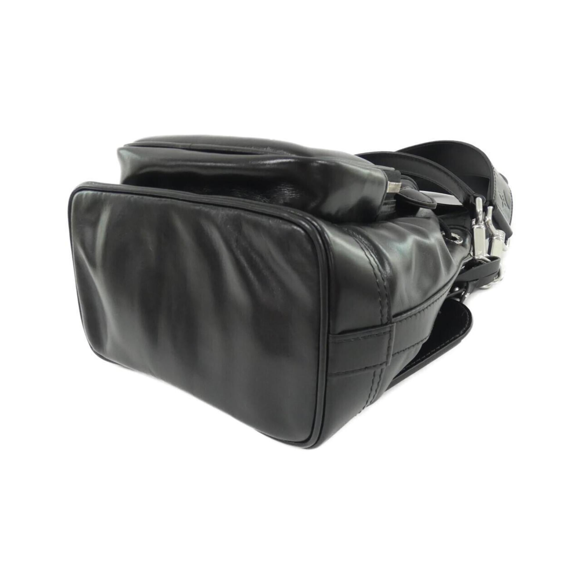 Louis Vuitton Black Leather Shoulder Bag