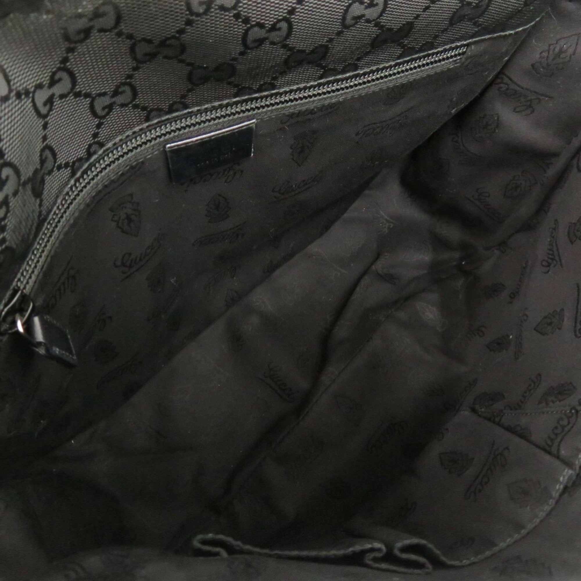 Gucci Black Coated Canvas Pvc Messenger Bag Shoulder Bag (Pre-Owned)