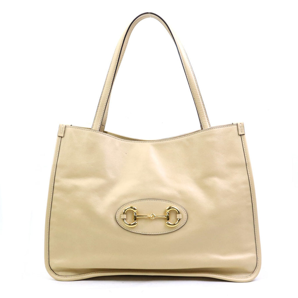 Gucci Beige Leather Shoulder Bag (Pre-Owned)