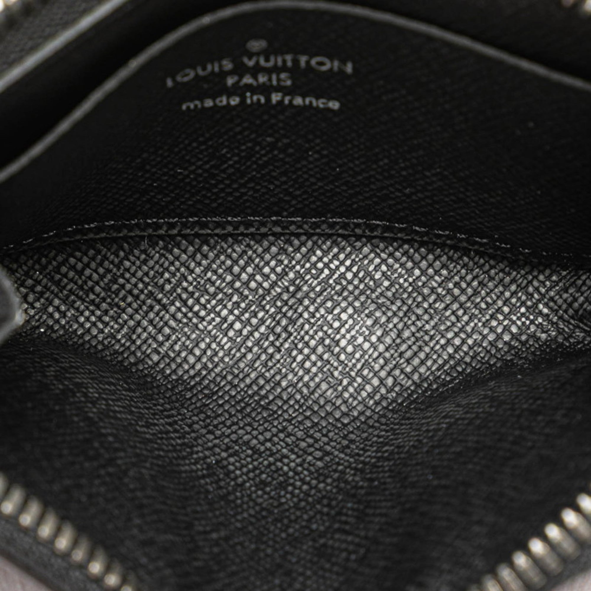Louis Vuitton Black Leather Pvc Coin Purse/Coin Case