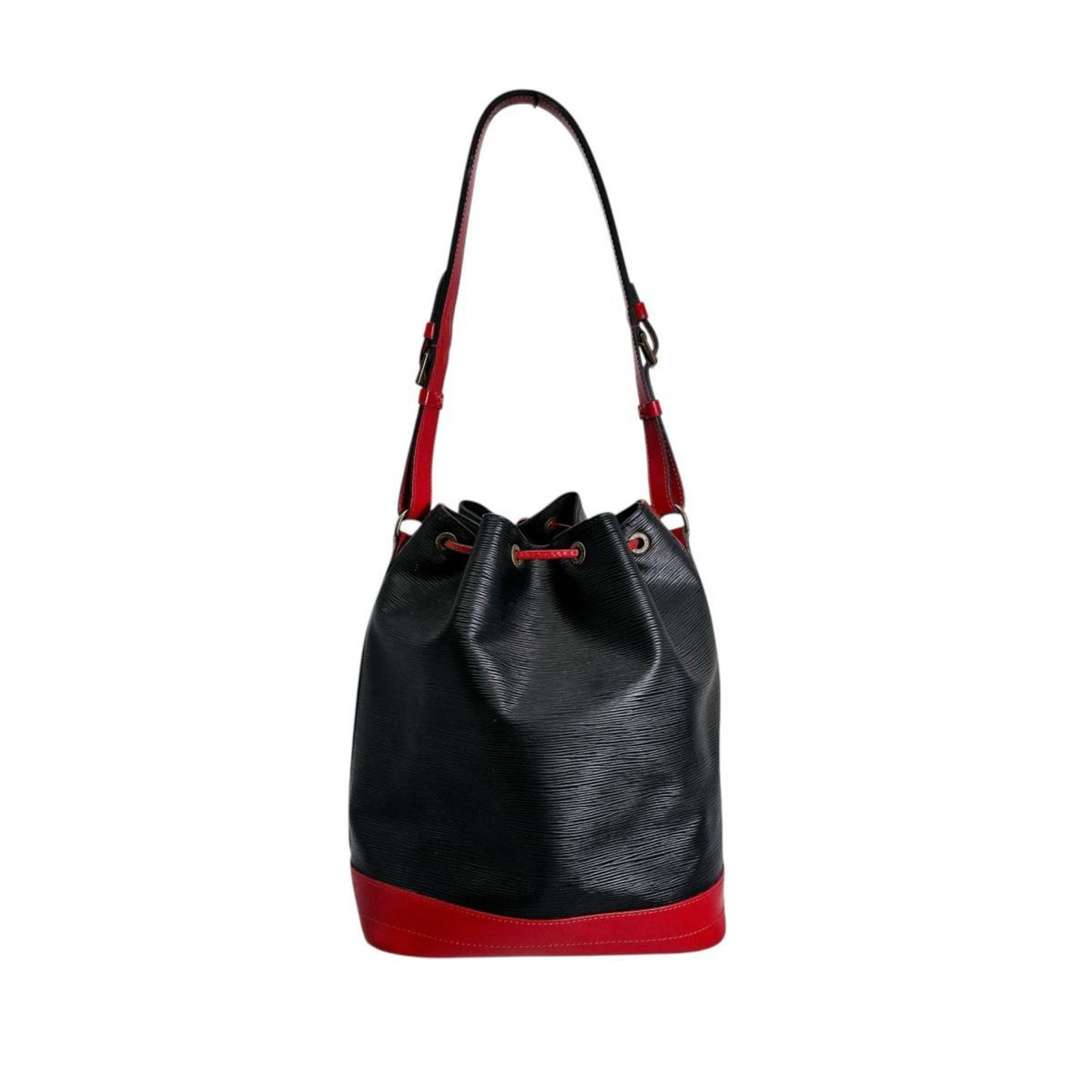 Louis Vuitton Black Castilian Red Noir Epi Leather Shoulder Bag