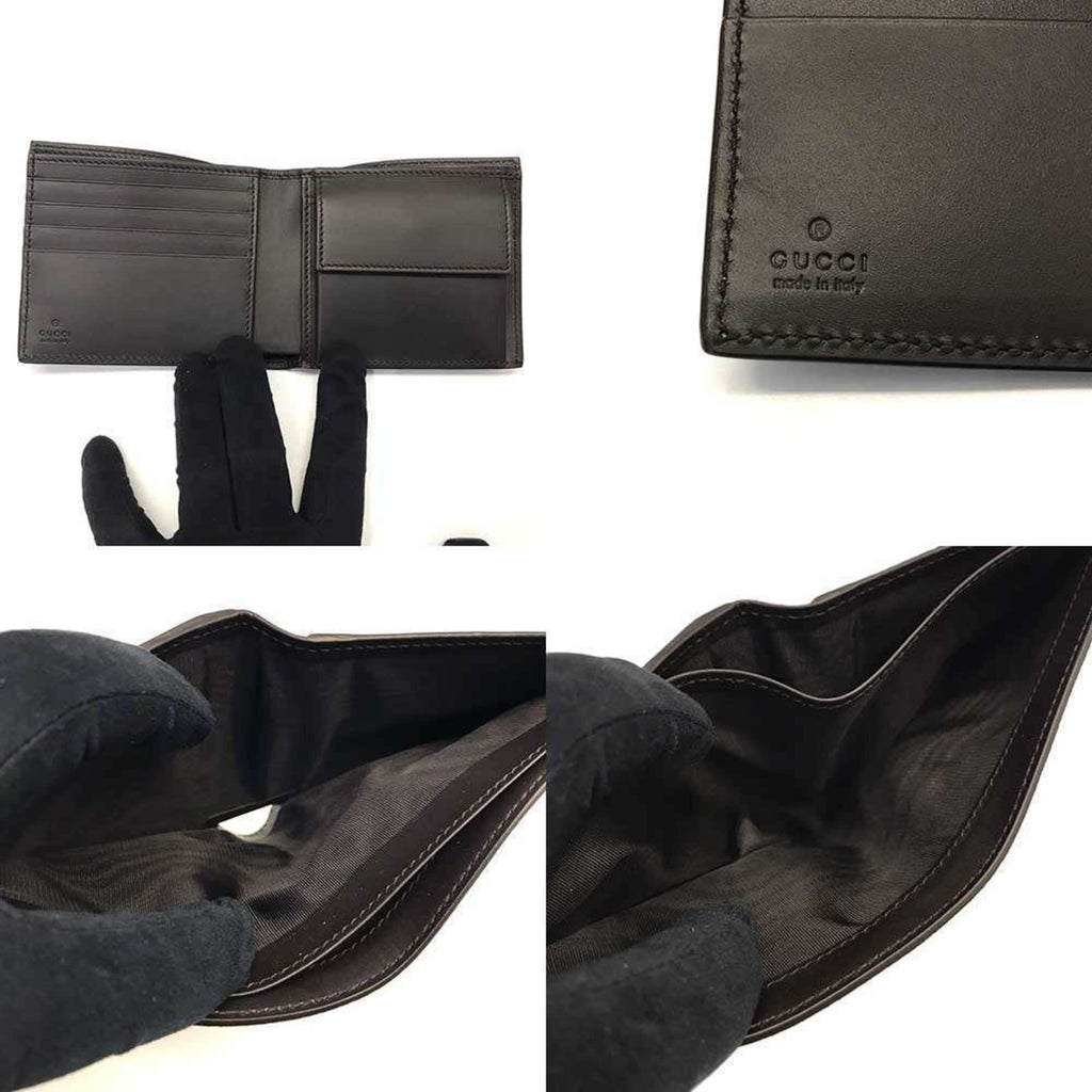 Gucci Gg Supreme Gg Supreme Leather Wallet (Bi-Fold) (Pre-Owned)