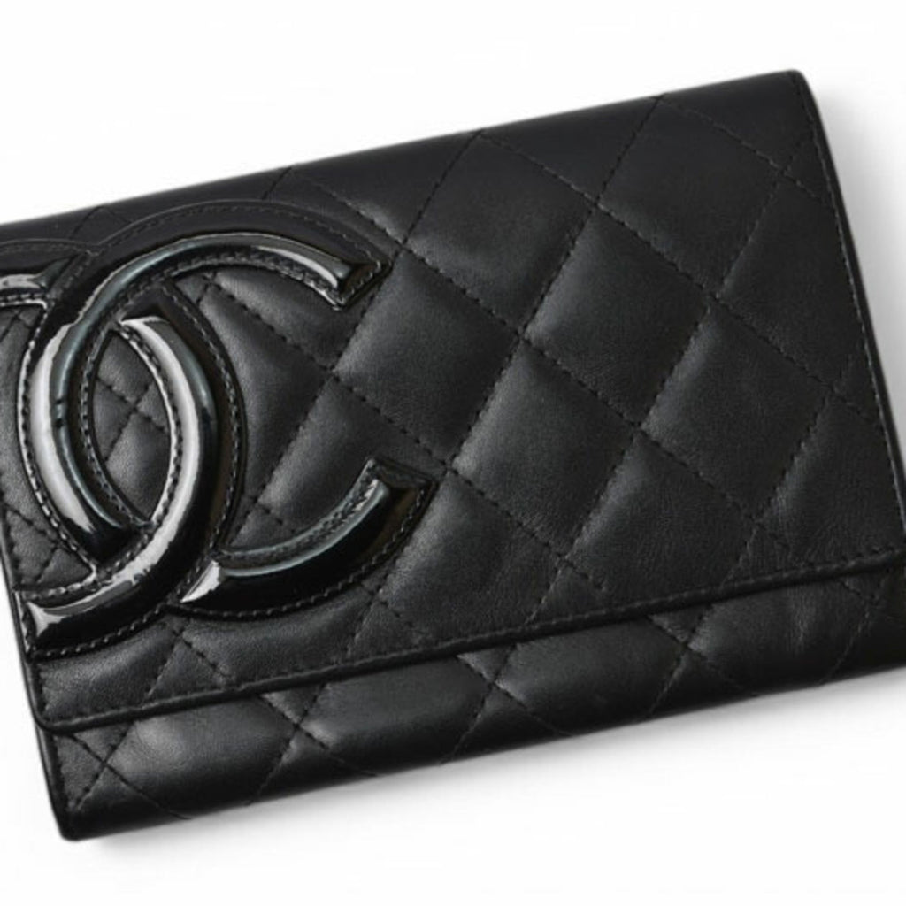 Chanel Black Pink Leather Wallet (Bi-Fold)