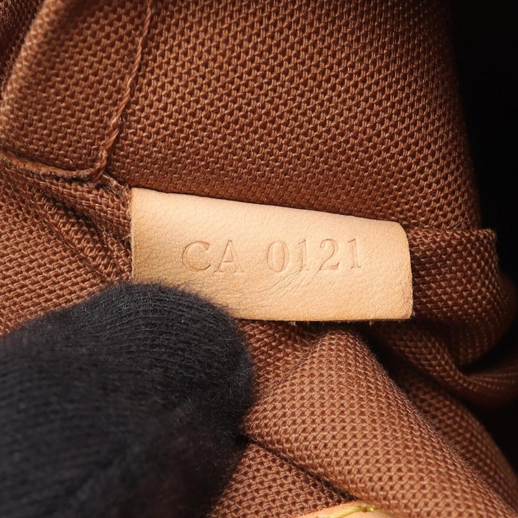 Louis Vuitton Brown Coated Canvas Leather Shoulder Bag