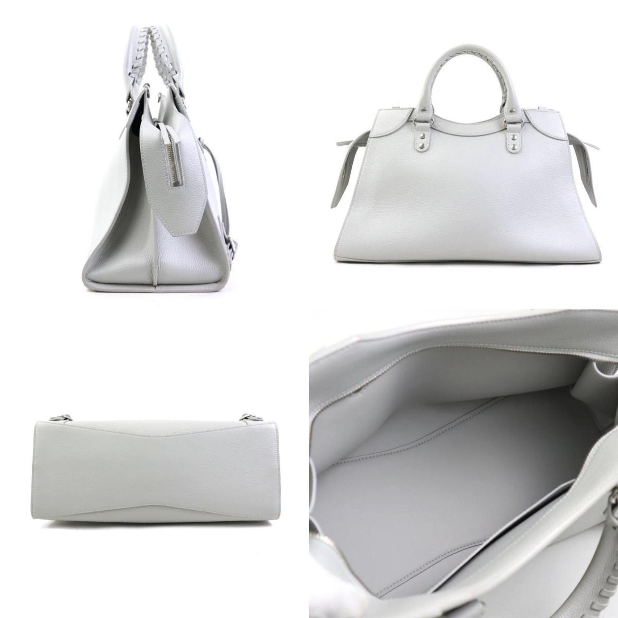 Balenciaga Light Gray Leather Handbag Shoulder