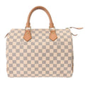 Louis Vuitton White Damier Azur Canvas Handbag