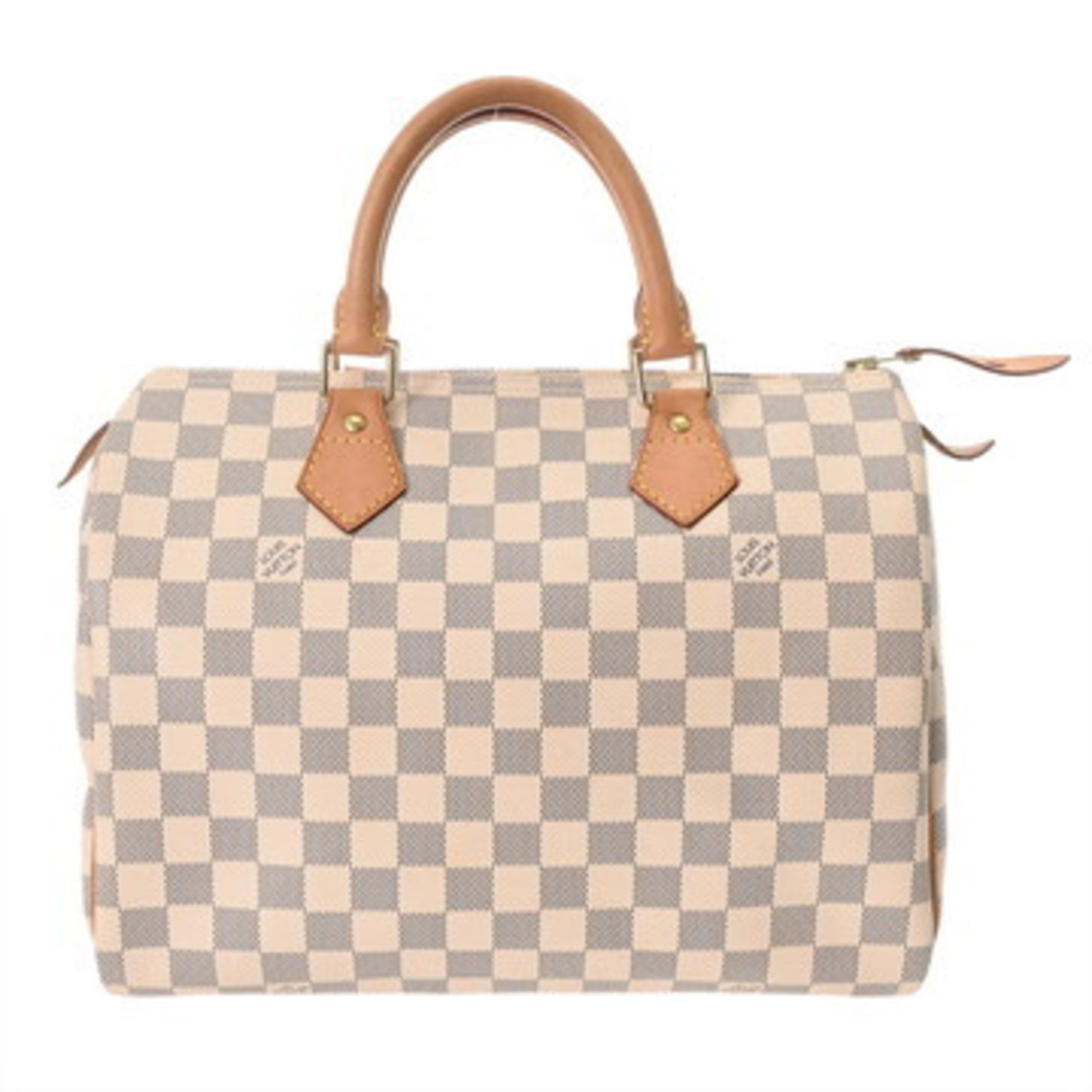 Louis Vuitton White Damier Azur Canvas Handbag